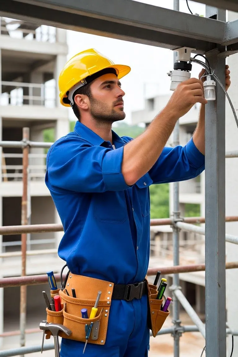 Electrician at work