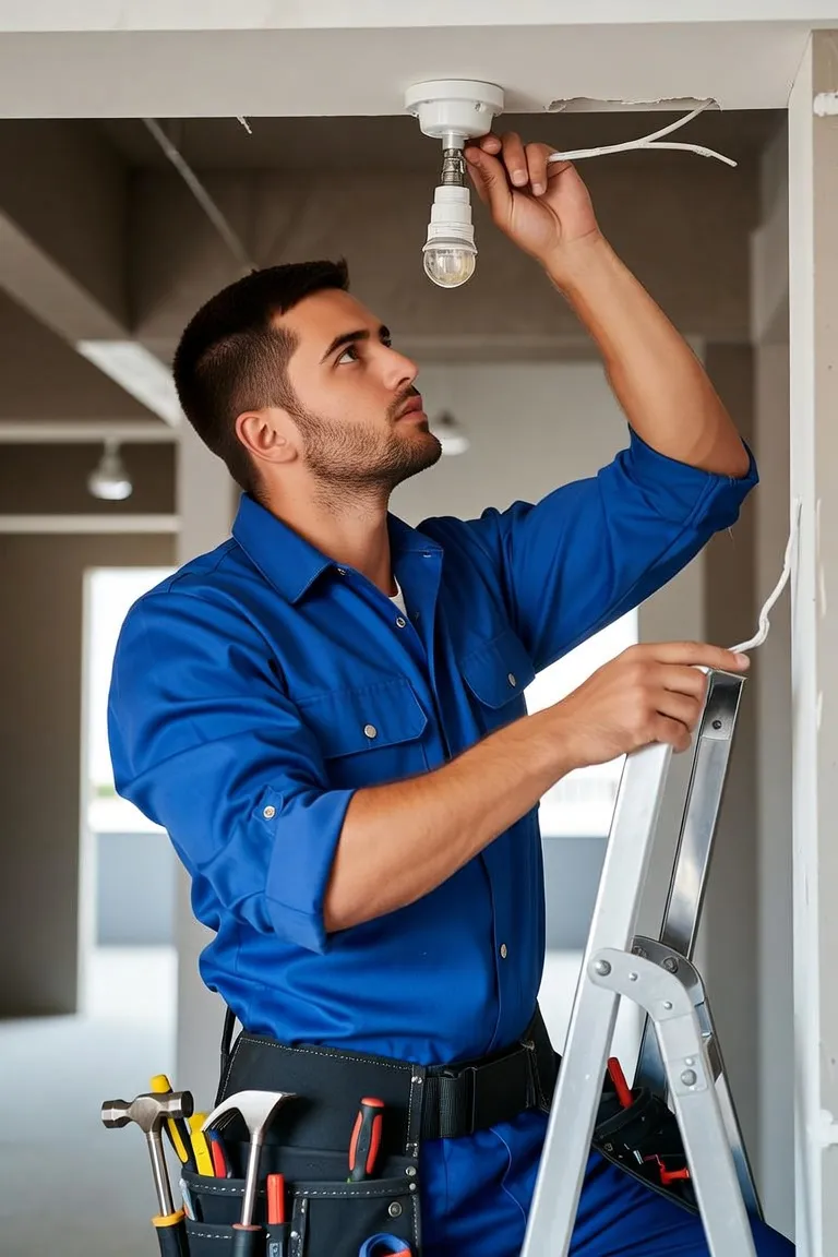 Electrician at work