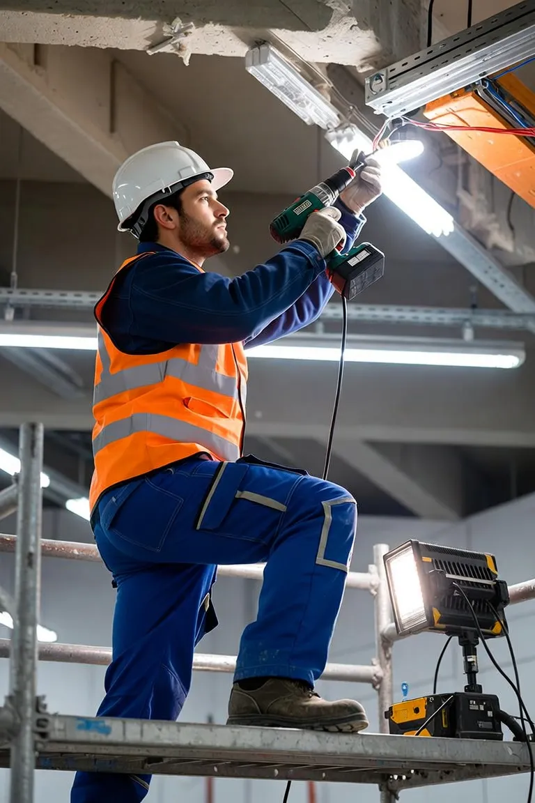 Electrician at work