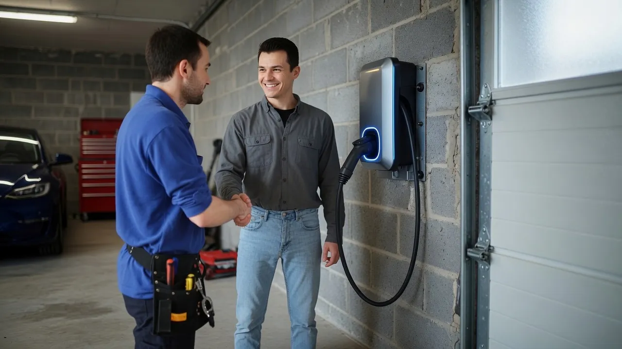 Happy customer EV charger install
