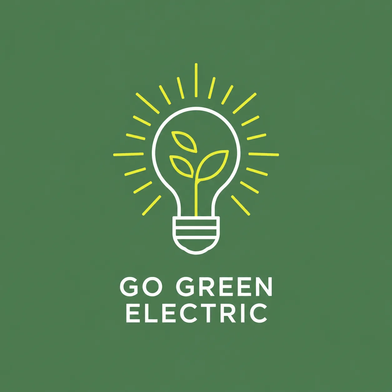 Go Green Electric logo concept 6