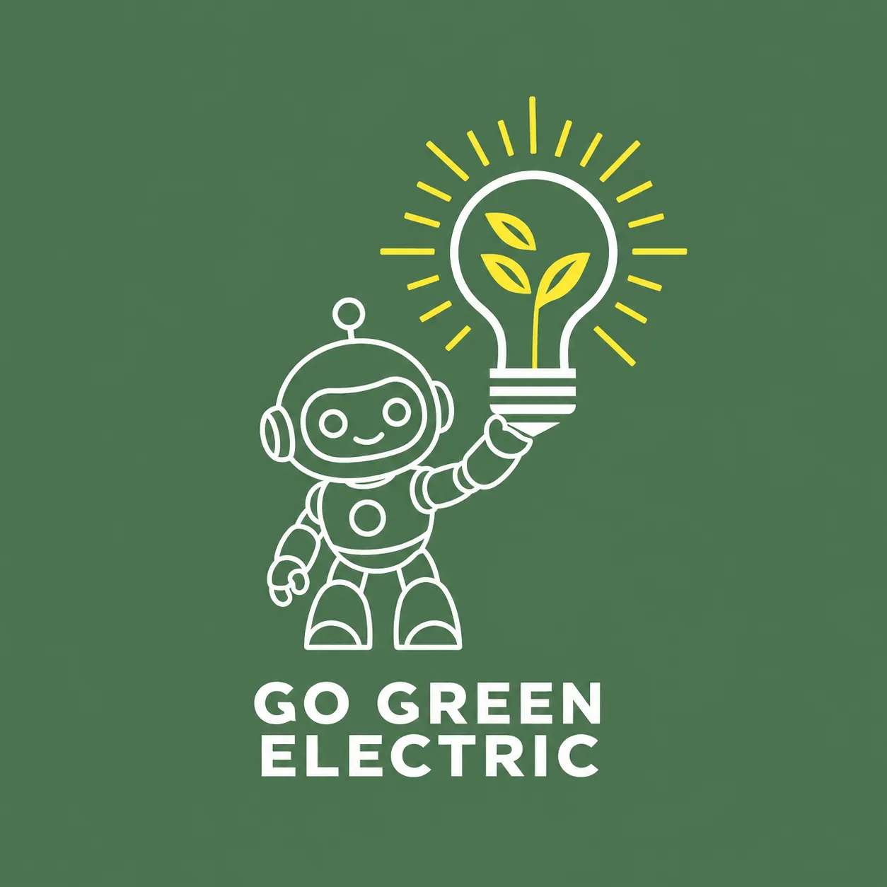Go Green Electric logo concept 7