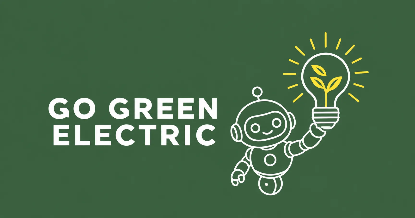 Go Green Electric logo concept 8