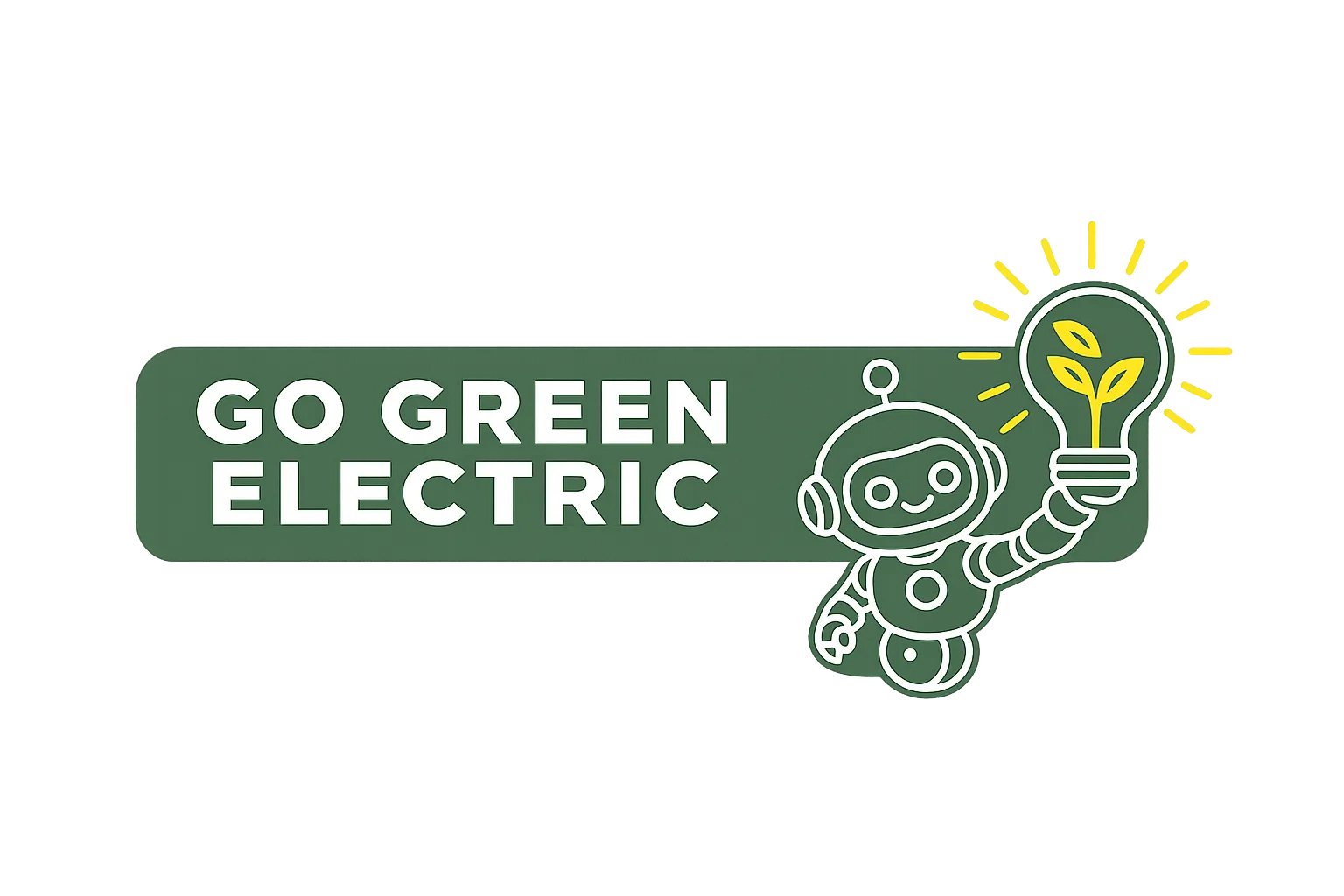 Go Green Electric logo concept 9